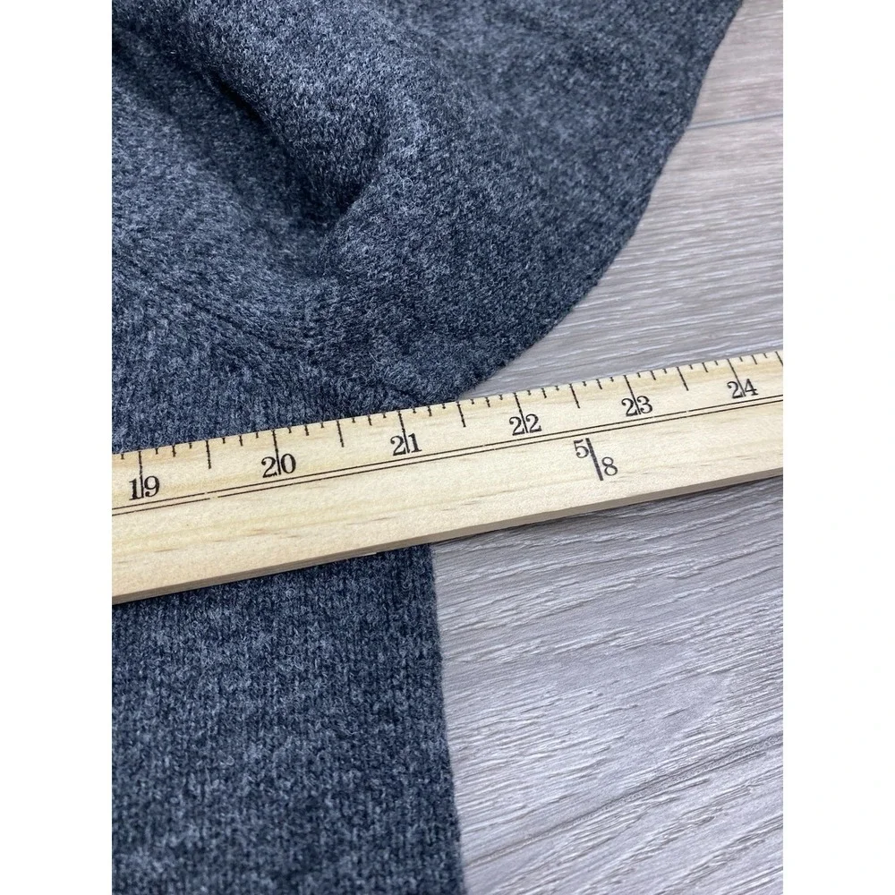 J Crew Mens 100% Lambswool Pullover Sweater Dark Grey Size‎ Medium *read*